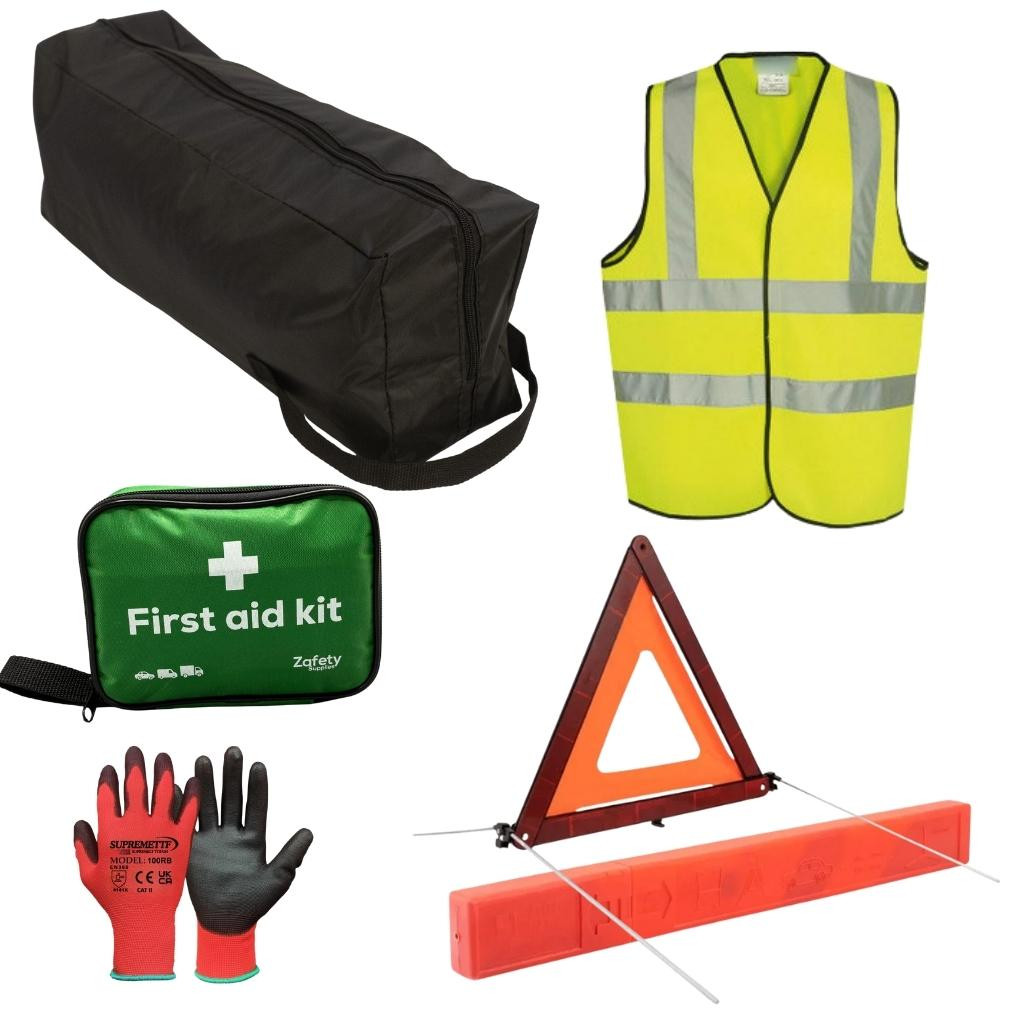 FAK2360 Car Emergency Safety Kit in Bag for Breakdown Emergencies  Zafety Supplies