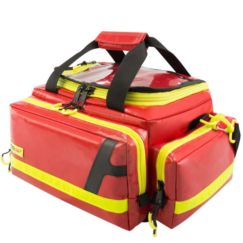 FAK5003 Aerocase Emergency Medical Bag Red Wipe Clean PVC Medium 18 Litre Empty