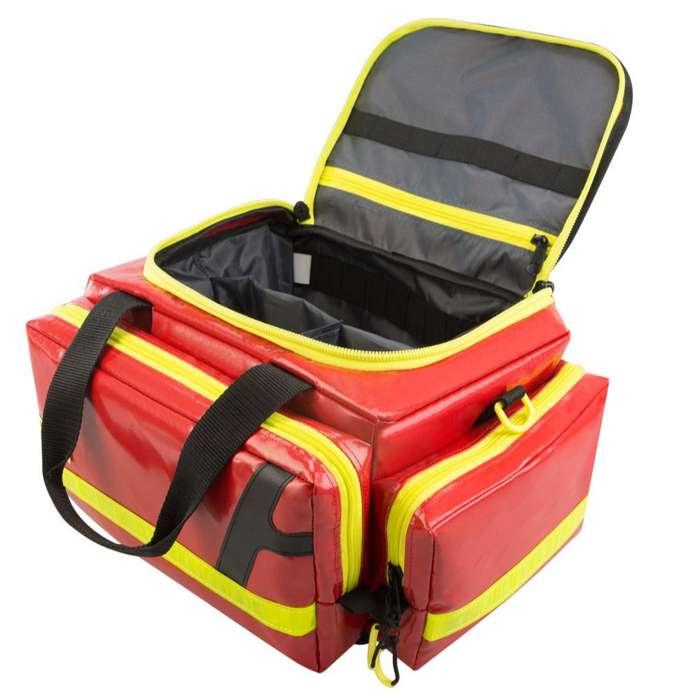FAK5003 Aerocase Emergency Medical Bag Red Wipe Clean PVC Medium 18 Litre Empty