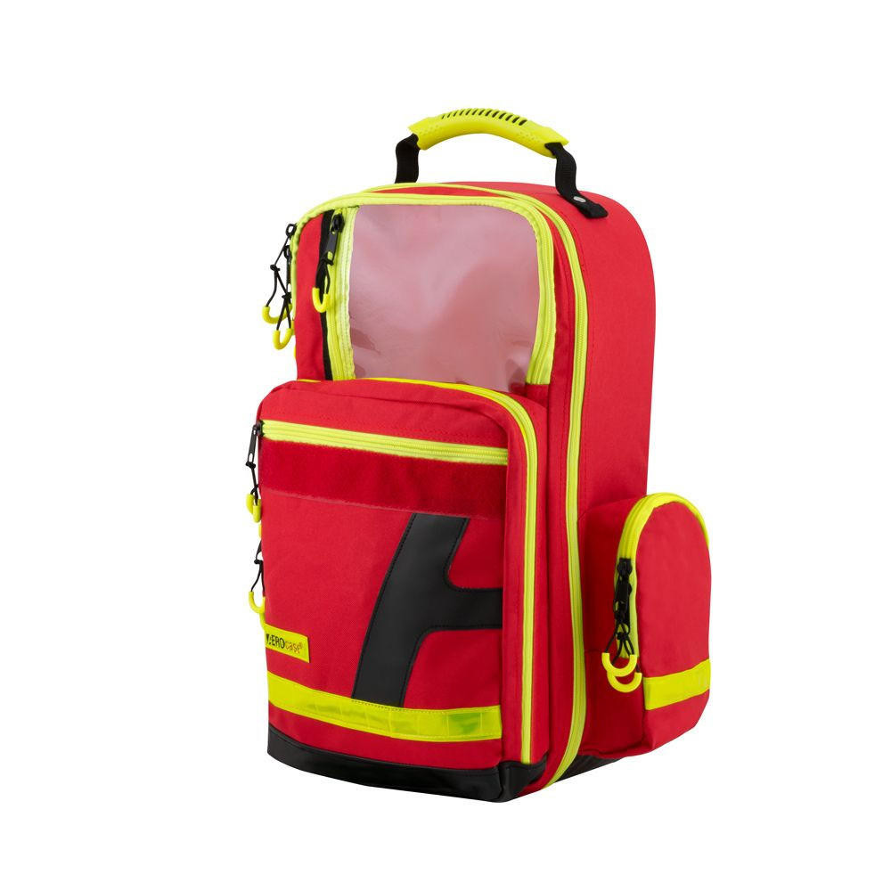 Emergency Medical Backpack Red Large 23 Litre Polyester Empty