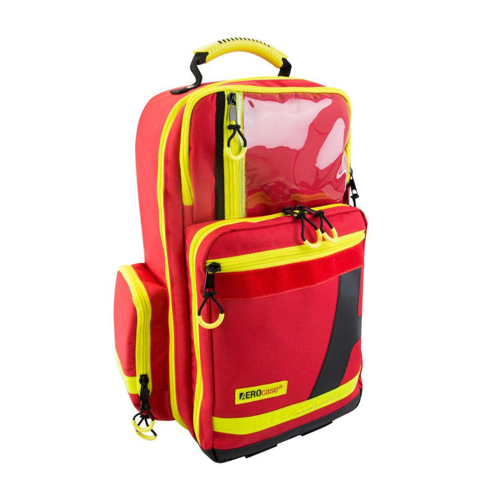 Emergency Medical Backpack Red Large 23 Litre Polyester Empty