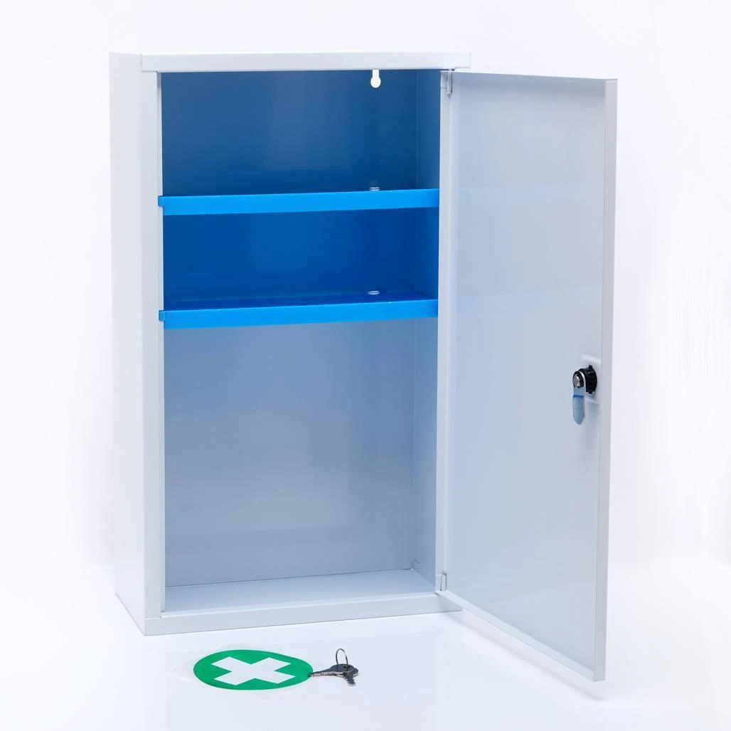 FAK5300 First Aid Medical Lockable Cabinet Single Door Empty 30x46x14cm  Zafety Supplies 