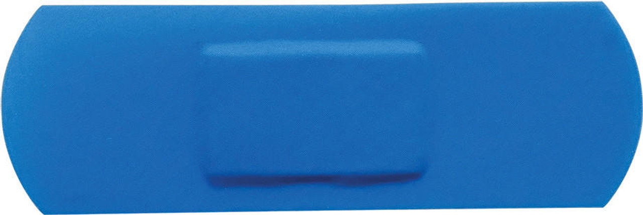 Zafety Blue Catering Plasters 7.2x2.5cm Box of 100 Hypoallergenic Metal Detectable