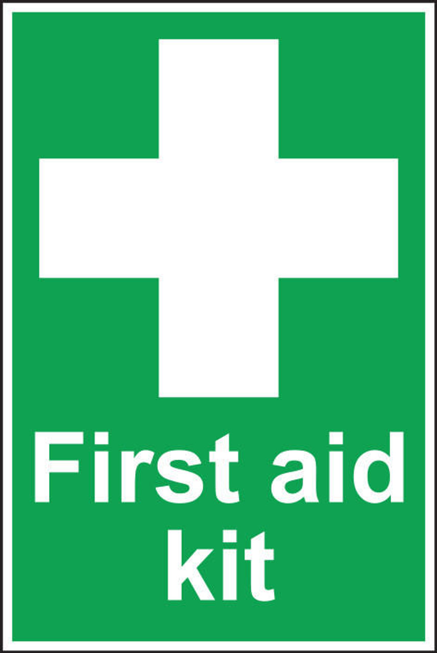 Zafety First Aid Kit Sign Vinyl 20x30cm