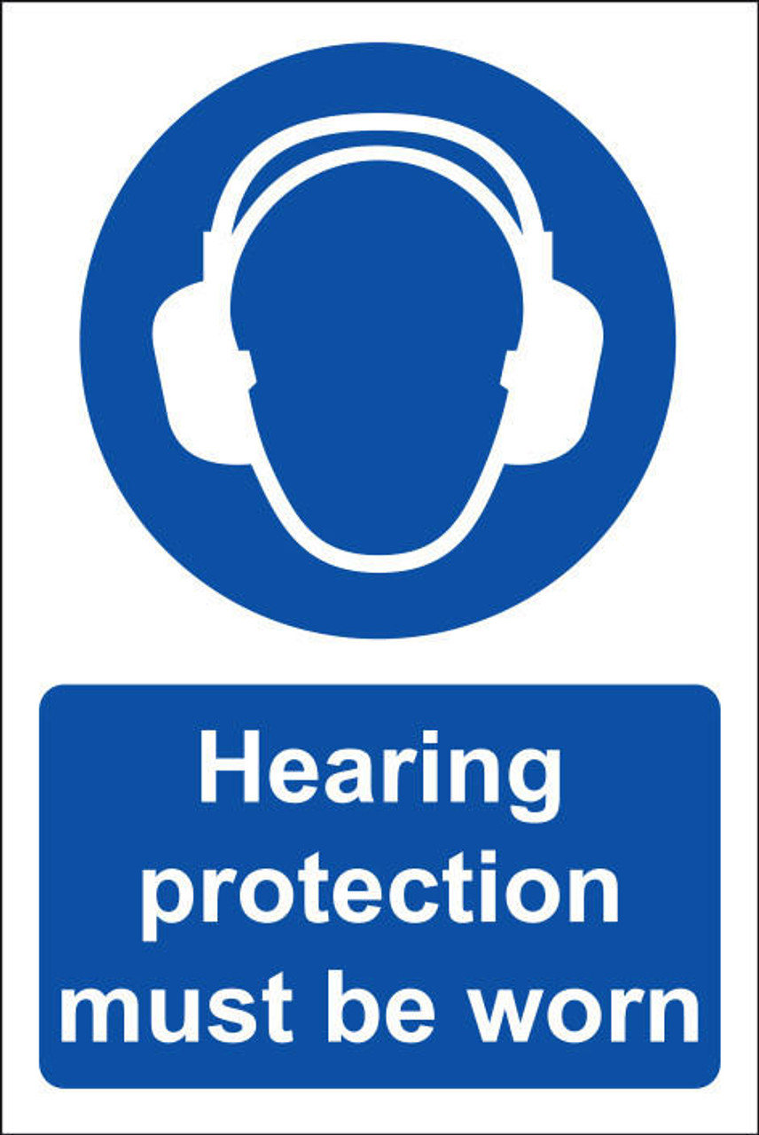 Zafety Ear Protectors Must Be Worn Sign Rigid 20x30cm