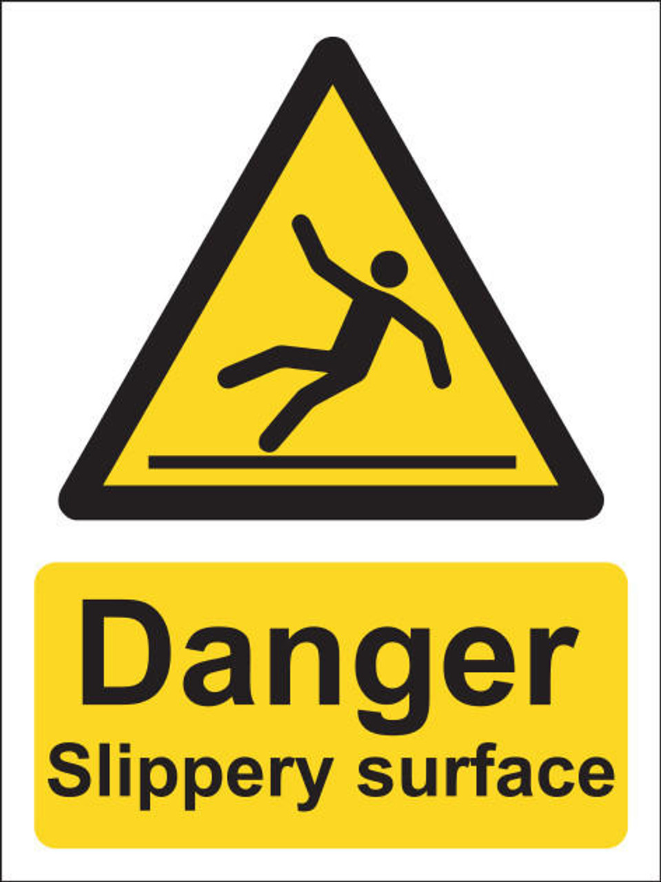 Zafety Danger Slippery Surface Sign Vinyl 15x20cm