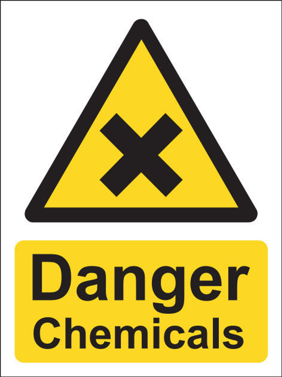 Zafety Danger Chemicals Sign Vinyl 15x20cm