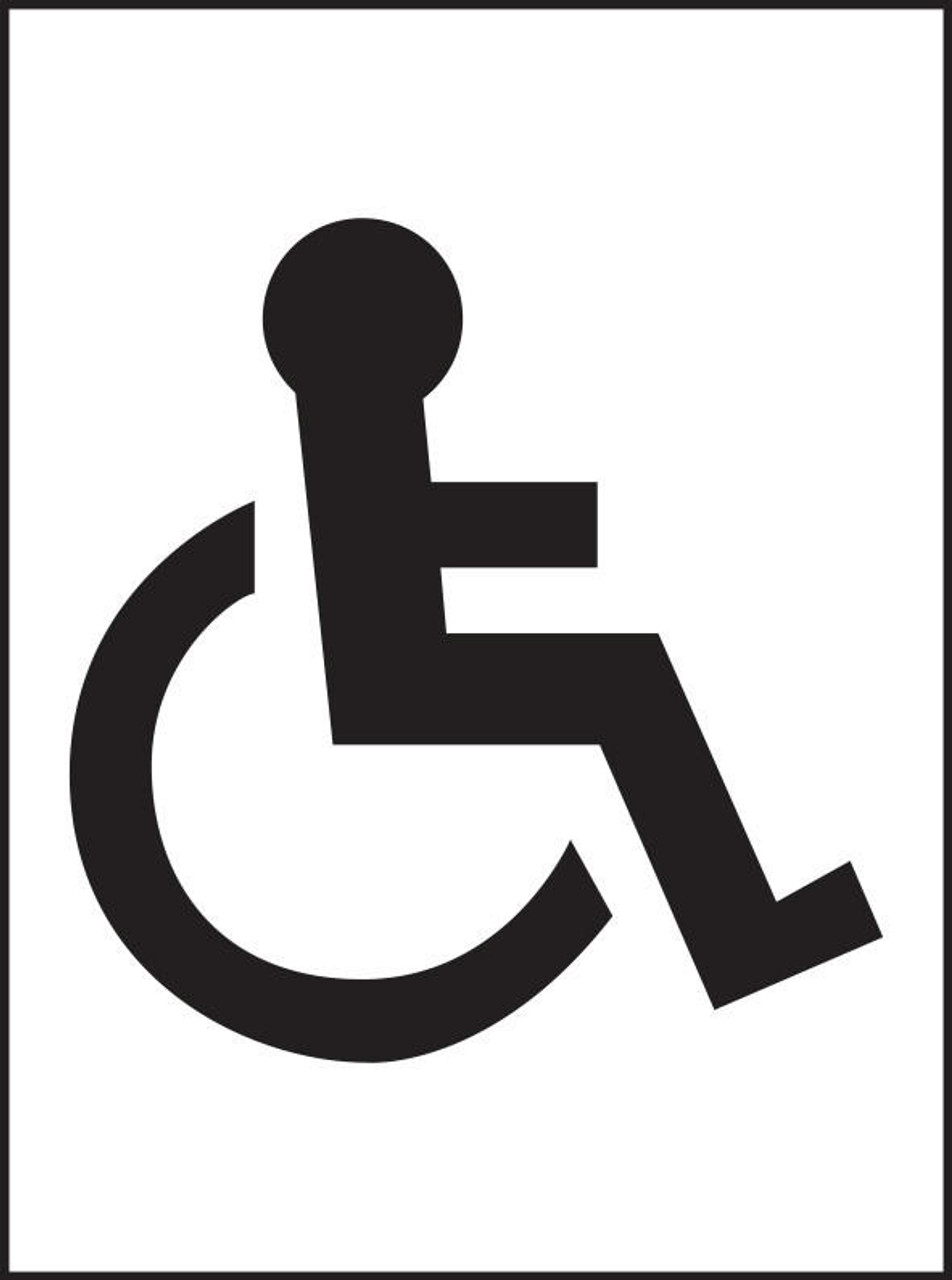 Zafety Toilet Disabled Symbol Sign Vinyl 15x20cm