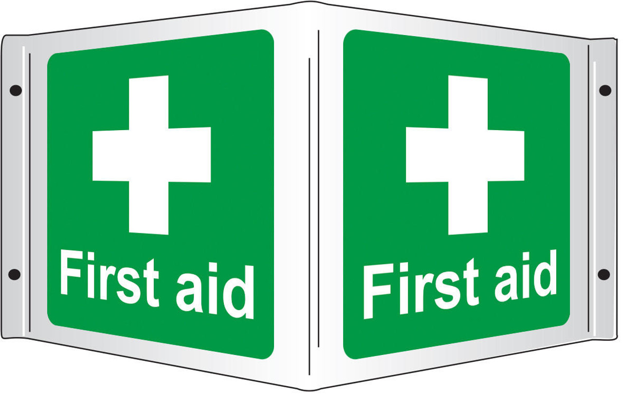 Zafety First Aid 3D Projecting Sign 35x20cm