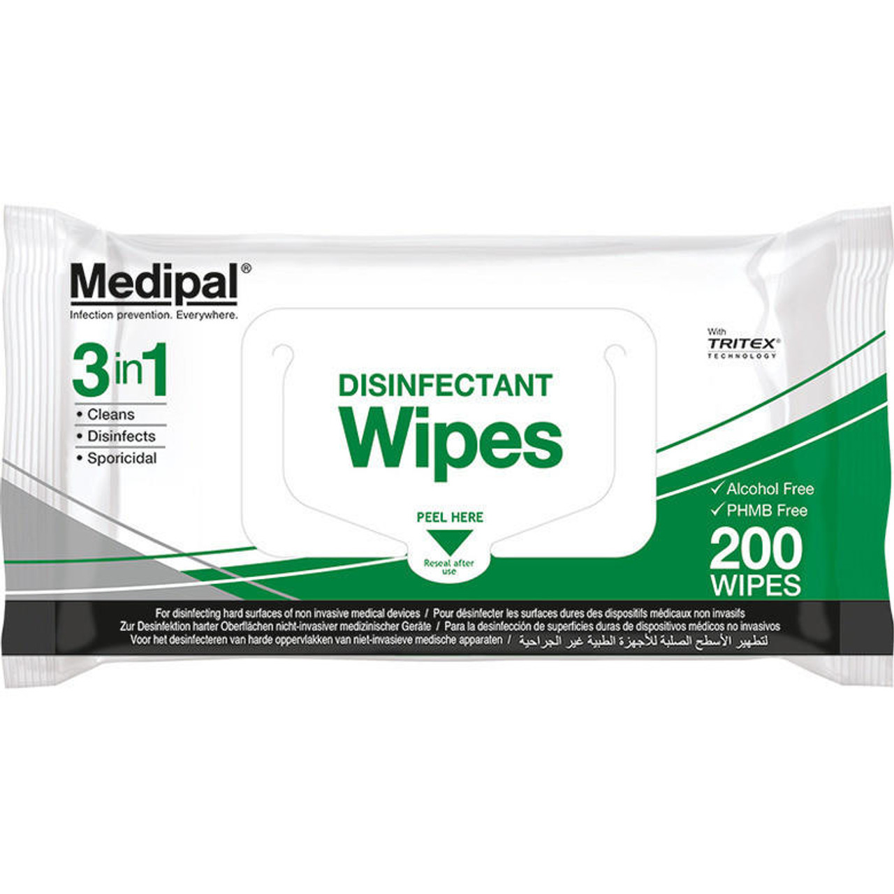 Medipal Disinfectant Cleaning Wipes Soft Pack of 200