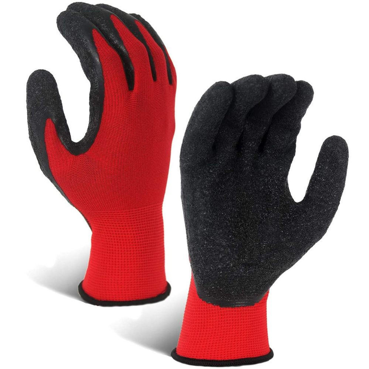 GLG1010 General Purpose Builders Grip Gloves With Latex Palm Black   