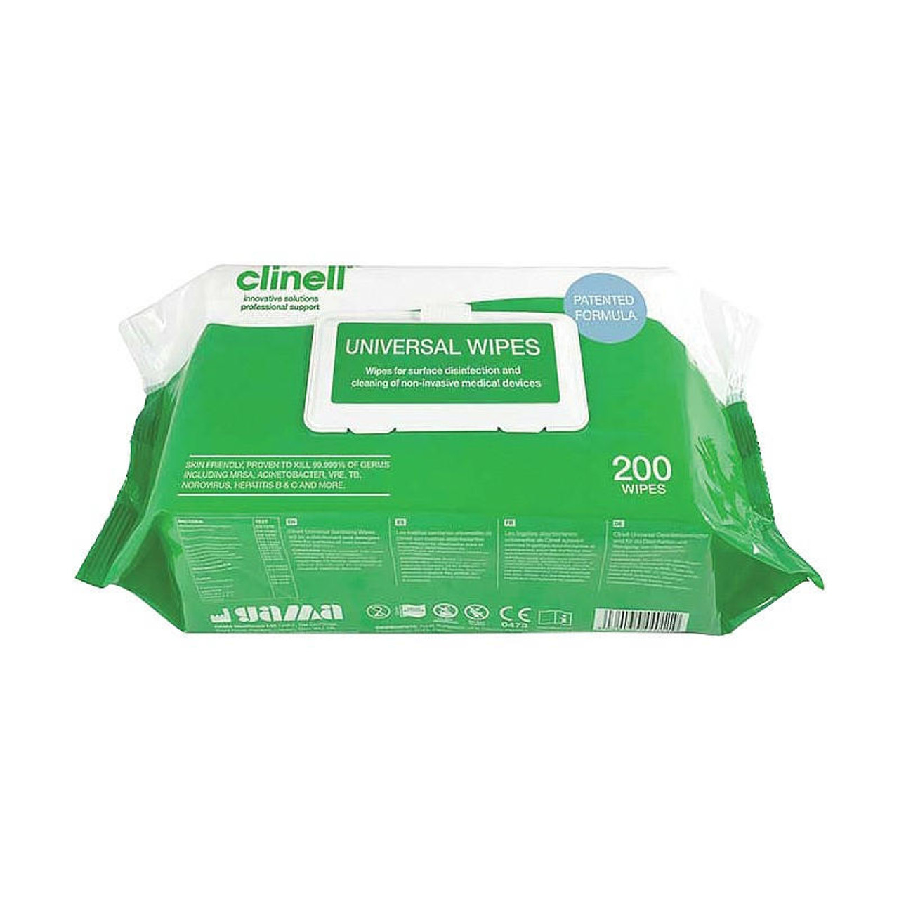 Clinell Universal Wipes For Surface Disinfection 200 Wipe Soft Pack