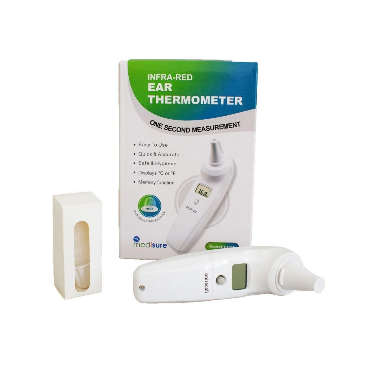 Digital Ear Thermometer Includes 20 Disposable Probe Covers
