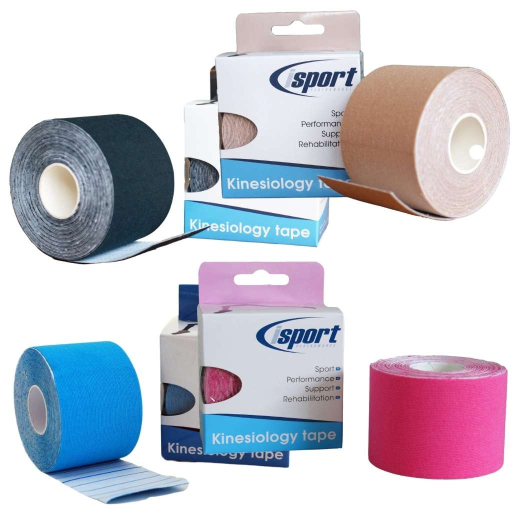 ISport Kinesiology Tape or 5cm x 5m or Elasticated Sports Tape for Muscle Support