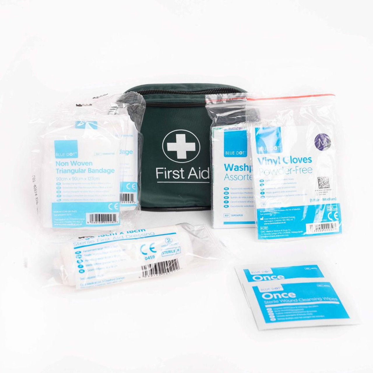 HSE First Aid Kit for One Person for Off Site Travel In Zip Pouch