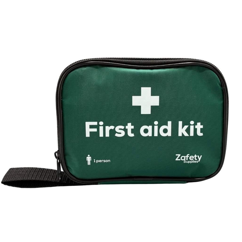 FAK1087P HSE First Aid Kit for One Person for Off Site Travel In Zip Pouch  Zafety Supplies 