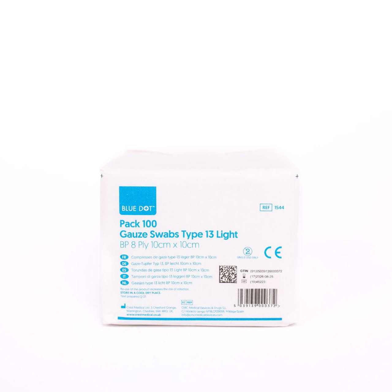 Gauze Swabs Non Sterile 10cm x 10cm Pack of 100 8 ply