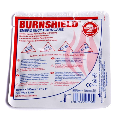 Burnshield Burn Dressing 10X10cm Sterile Hydrogel Burnshield Burn Dressing 10X10cm Sterile Hydrogel