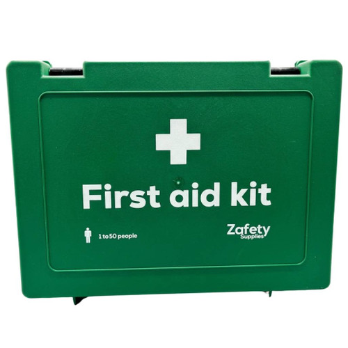 FAK1002 First Aid Kit Workplace 1 to 50 People HSE Compliant Economy Box Closed