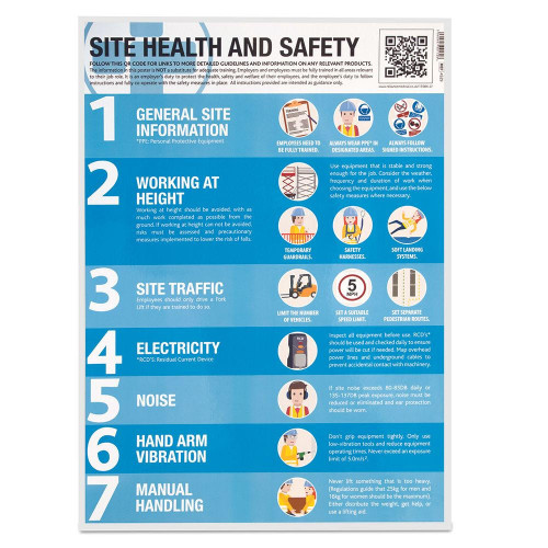 Construction Site Guidance Poster Laminated 420mm x 594mm   Construction Site Guidance Poster Laminated 420mm x 594mm