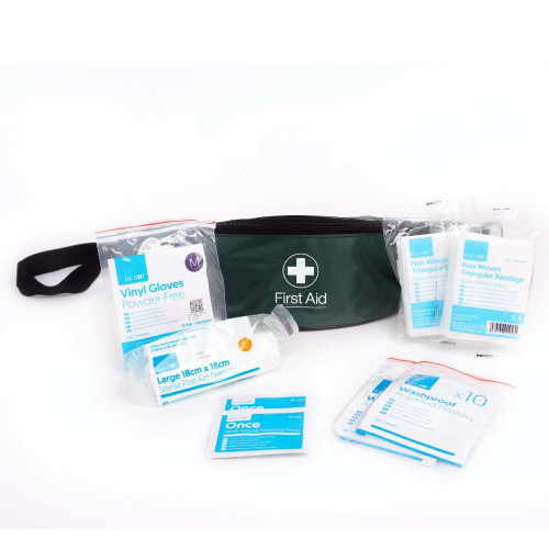Zafety First Aid Kit for Lone Worker and Off Site Travel in Bum Bag HSE Compliant Zafety First Aid Kit for Lone Worker and Off Site Travel in Bum Bag HSE Compliant