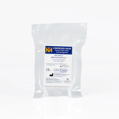 FDR6165 Responder Compressed Gauze 4.5Inchx4.1yds  (11.42cmx3.75m) Vacuum Packed   