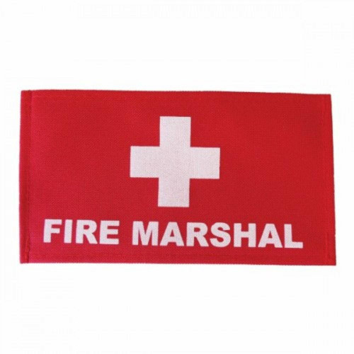 FSQ6530 Fire Marshal Armband With Elasticated Hook and Loop Closure   