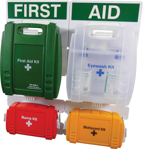 Zafety First Aid Station Complete with First Aid Eyewash Burns and Body Fluid Kit Small Zafety First Aid Station Complete with First Aid Eyewash Burns and Body Fluid Kit Small
