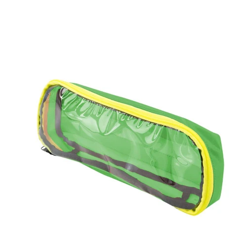 FAK5020P Medical Storage Pouch with Clear Front for First Aid and Medical Supplies   GREEN
