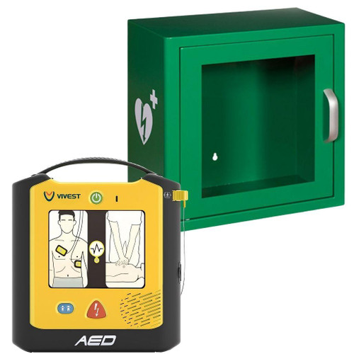 FAQ3698 Vivest Power Beat X1 AED Defibrillator with Internal Alarmed AED Cabinet    FAQ3698 Vivest Power Beat X1 AED Defibrillator with Internal Alarmed AED Cabinet