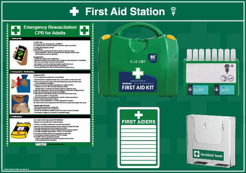 FAK2026 First Aid Station Low Risk 1 to 100 People BS8599 Medium CPR Zafety Supplies FAK2026 FAK2026 First Aid Station Low Risk 1 to 100 People BS8599 Medium CPR Zafety Supplies FAK2026