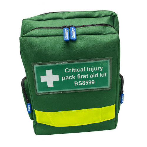 FAK2607P PAcT First Aid Kit Public Access Trauma in Red Backpack Single  Zafety Supplies 