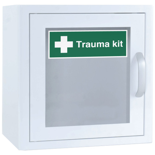 FAQ7101 Trauma Kit First Aid Cabinet Indoor Unlocked with Alarm White EMPTY