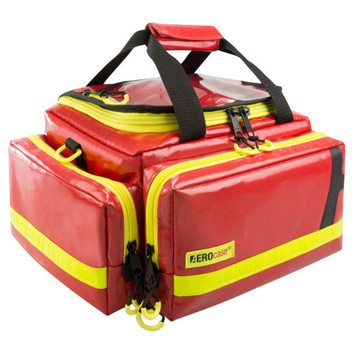 FAK5003 Aerocase Emergency Medical Bag Red Wipe Clean PVC Medium 18 Litre Empty