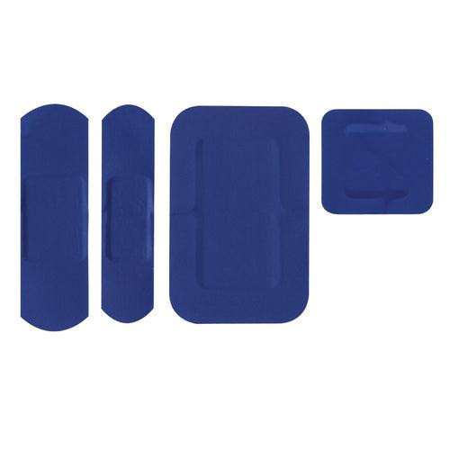 FDR6010 Blue Plasters Assorted Box of 100 Hypoallergenic Visually Detectable  Zafety 