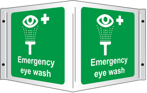 Zafety Eyewash 3D Projecting Sign 35x20cm