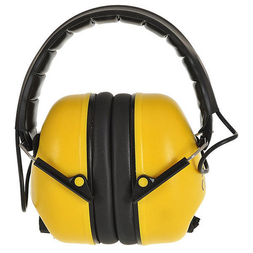 Ear Defenders 25DB Folding Compact Style For Hearing Protection Yellow