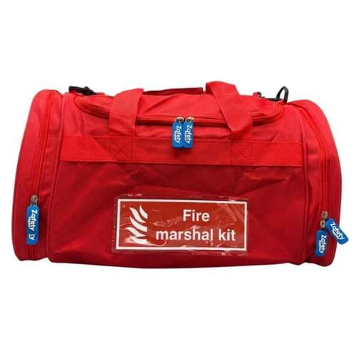 FSQ1010 Fire Marshal Kit in Emergency Red Grab Bag With Shoulder Strap  Zafety Supplies FSQ1010