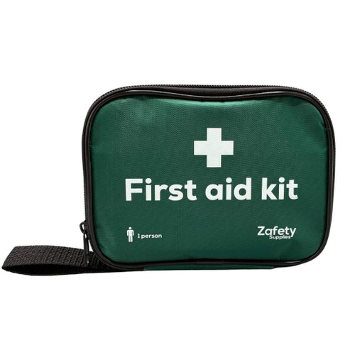 FAK1087P HSE First Aid Kit for One Person for Off Site Travel In Zip Pouch  Zafety Supplies 