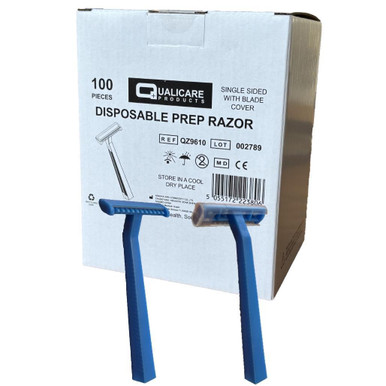 Prep Razor Pack of 100 Disposable with One Sided Steel Blade