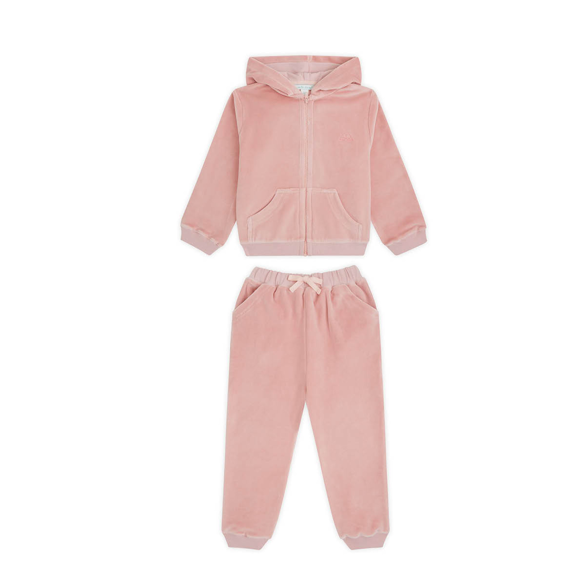 ANGEL WING HOODIE AND JOGGER VELOUR SET PINK MARIE CHANTAL LONDON