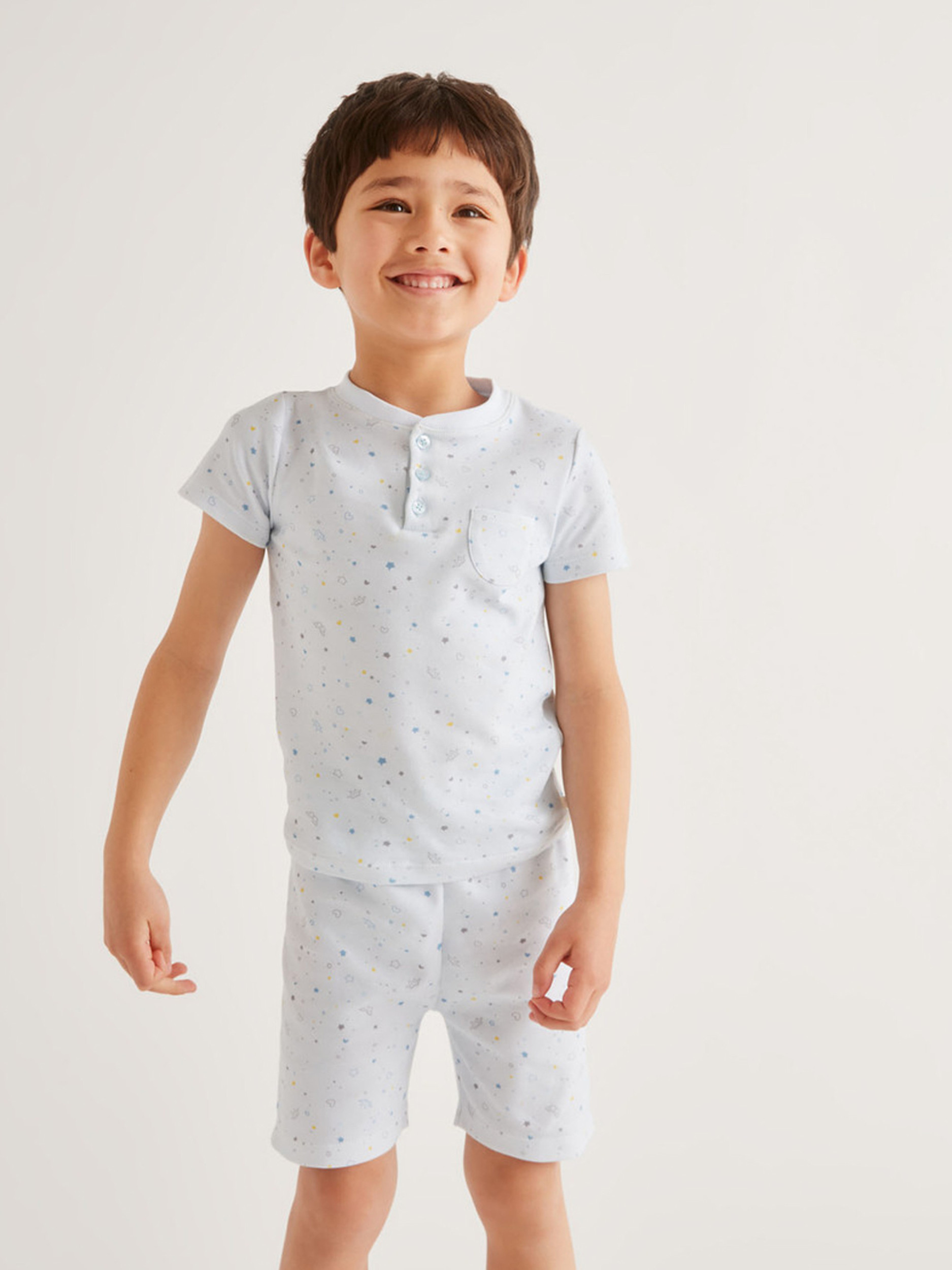 Star Crown Short Pyjamas - Child Blue