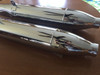 PAIR CONVERSION SEAMED CHROME MUFFLERS ENGINE IN FRAME - 18124090999