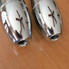 PAIR CHROME CIGAR SHAPE MUFFLERS - 18121232920