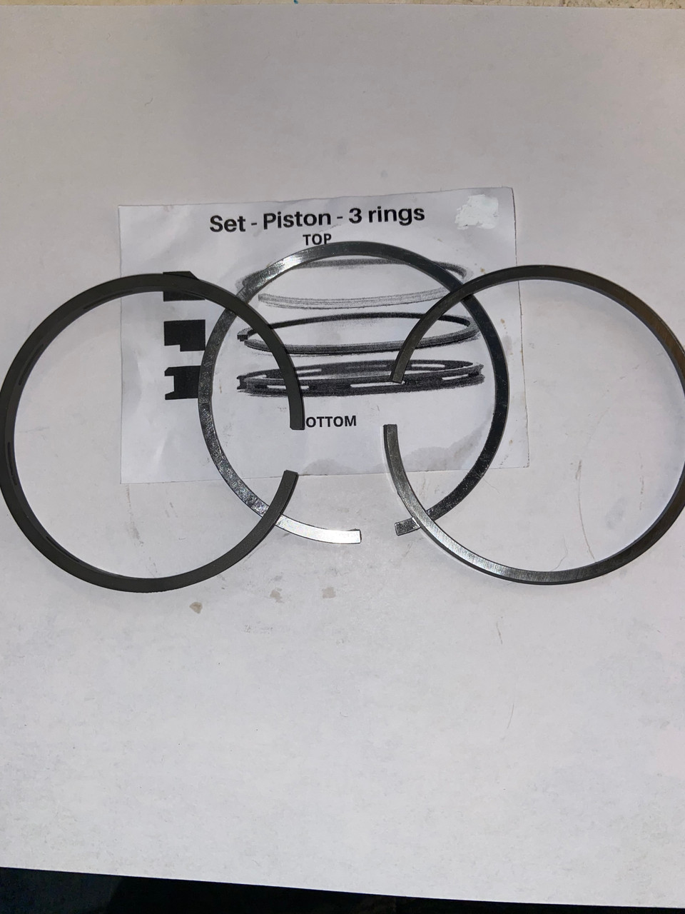 PISTON RING SET 68.5MM KS 1ST OVERSIZE - KC1019