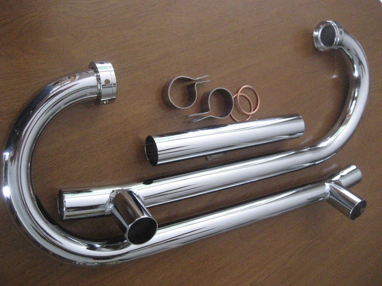 R50-50/2 CHROME EXHAUST HEAD PIPE PACKAGE - 18114090073