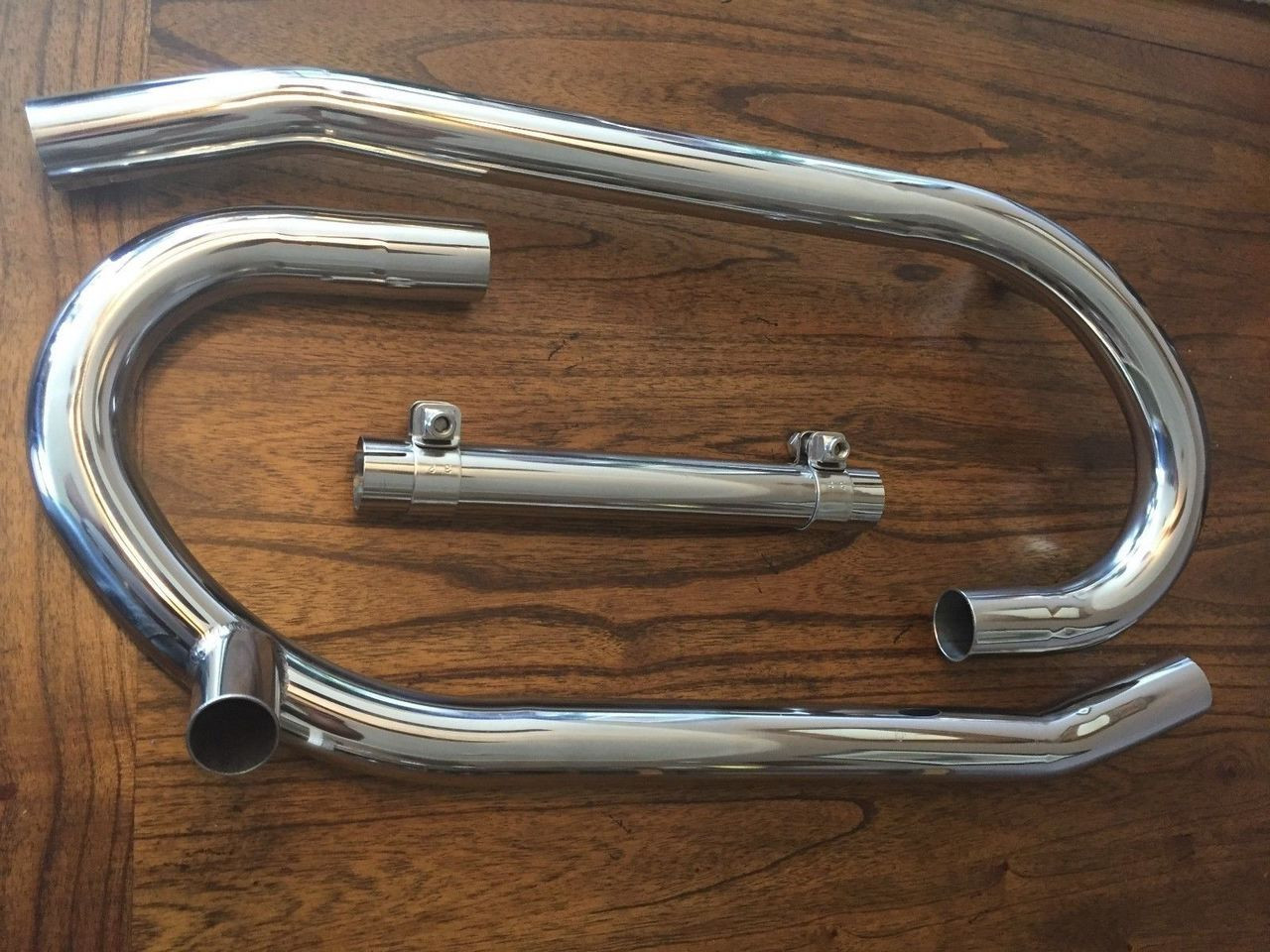 R50/5-100 POLISHED STAINLESS STEEL EXHAUST PIPE SET - 18111230433