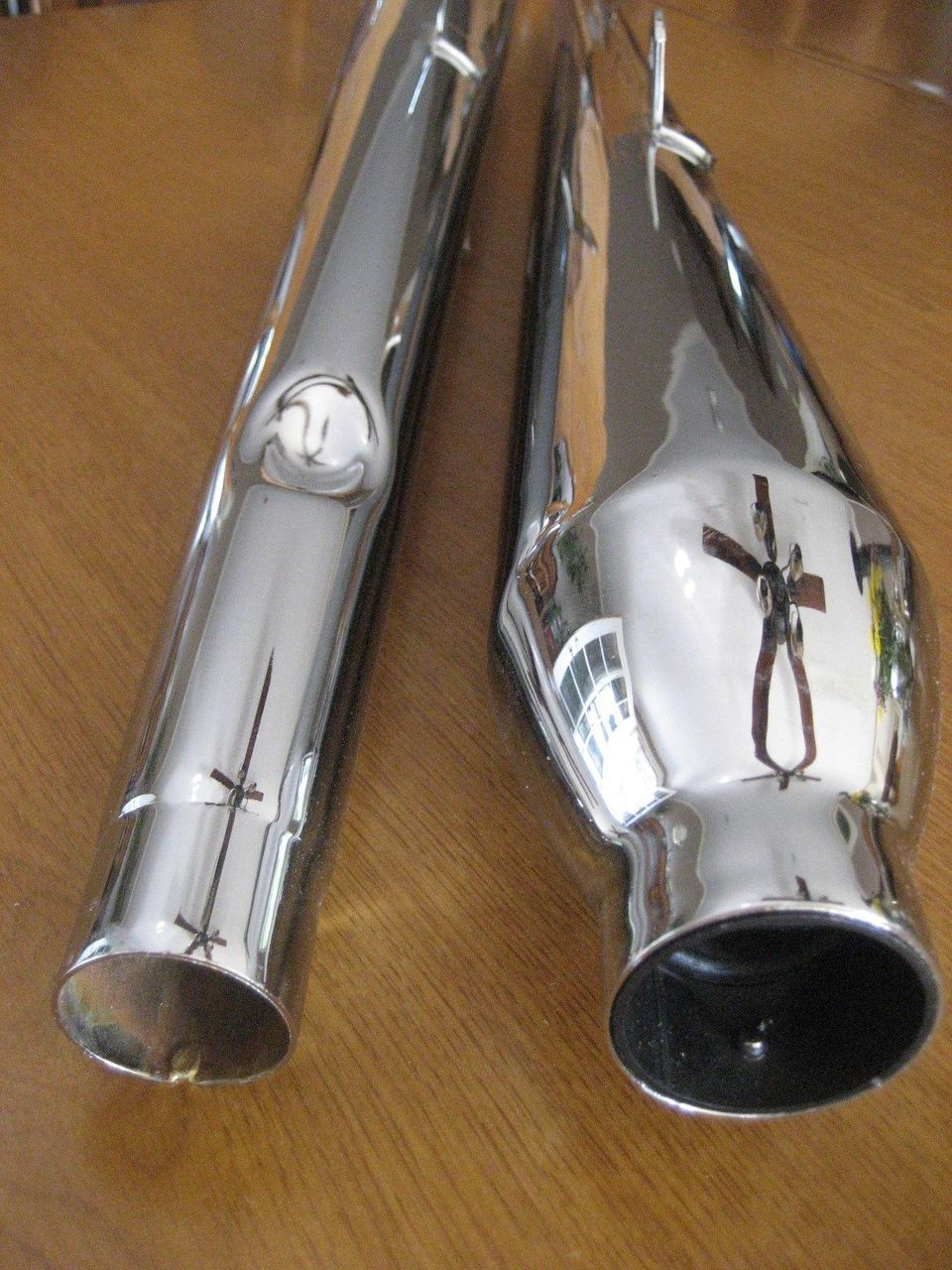 PAIR HOSKE SHAPE SPORT MUFFLERS 36MM I.D - KC1292