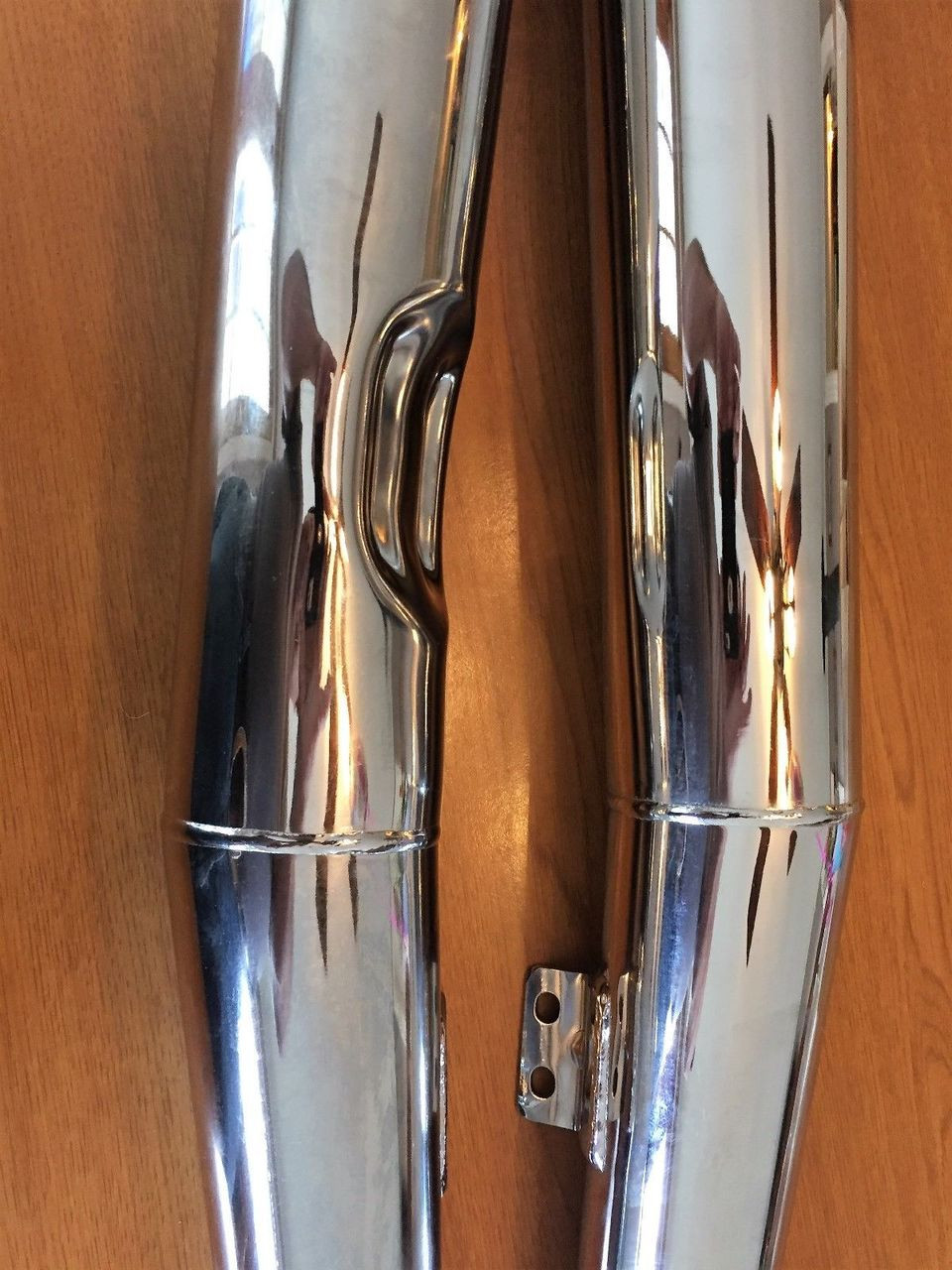 CHROME MUFFLERS 38+40MM PIPES- 18121233210