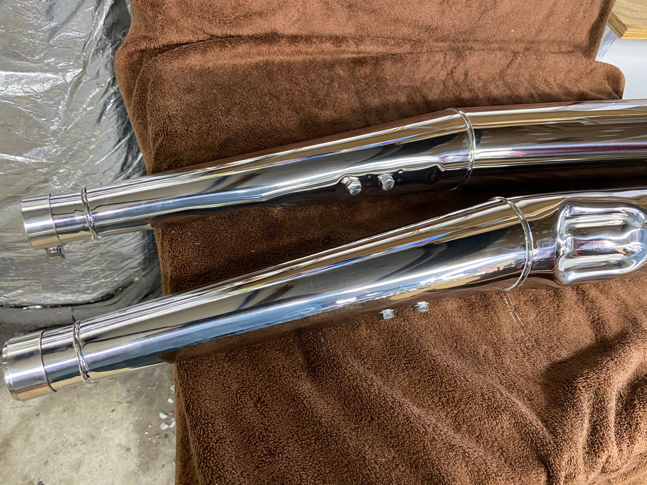 <1984 STAILESS STEEL MUFFLER SET W/CLAMPS 38MM - 18121233210-1